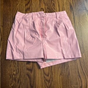 Women’s size small pink leather shorts